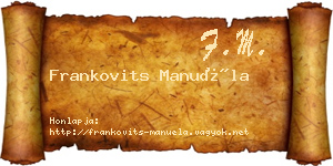 Frankovits Manuéla névjegykártya
